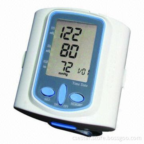 Digital Wrist Blood Pressure Monitor with 60 Total Memory, Date and Time, Easy One Touch Operating